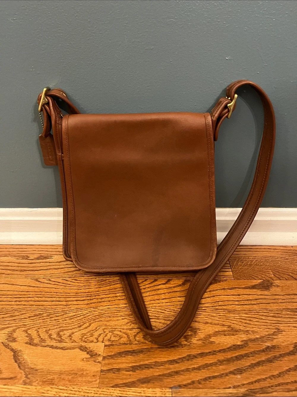 Vintage Mahogany Coach Legacy Studio Flap Bag #9144